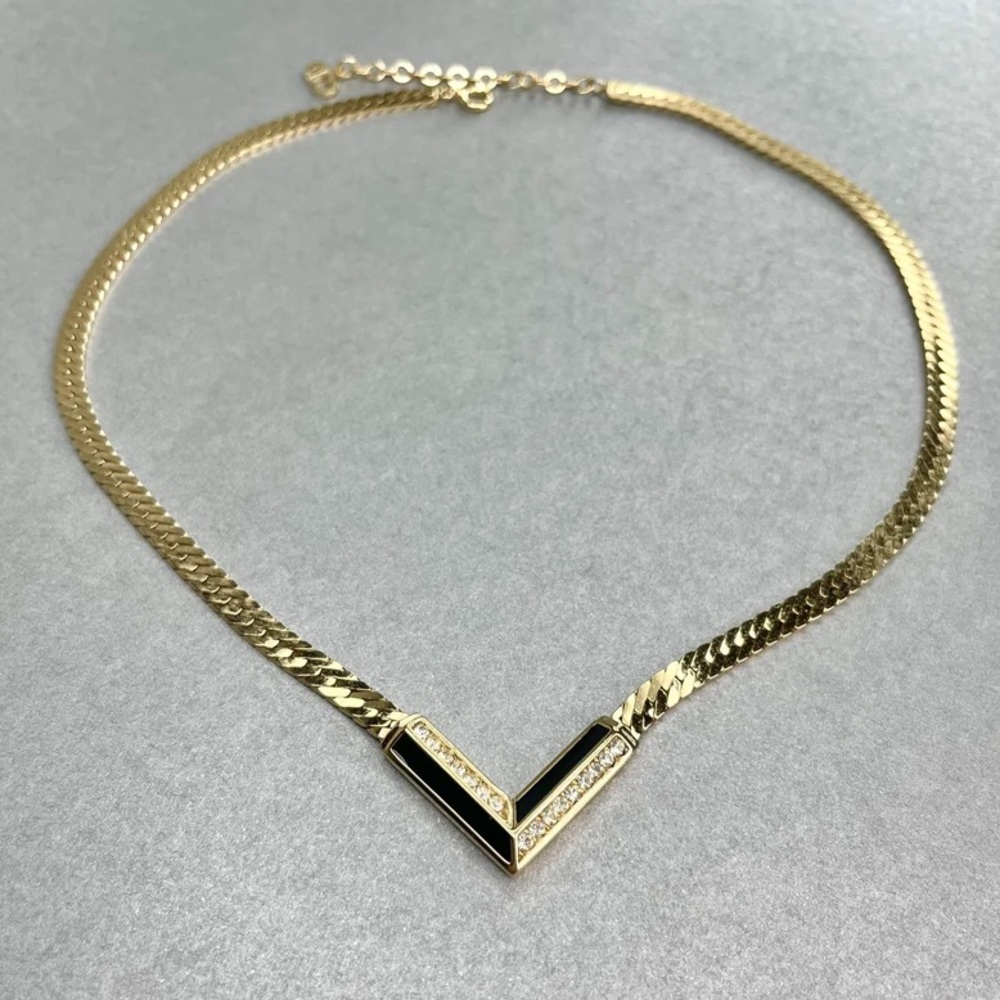 Vintage Christian Dior V Necklace